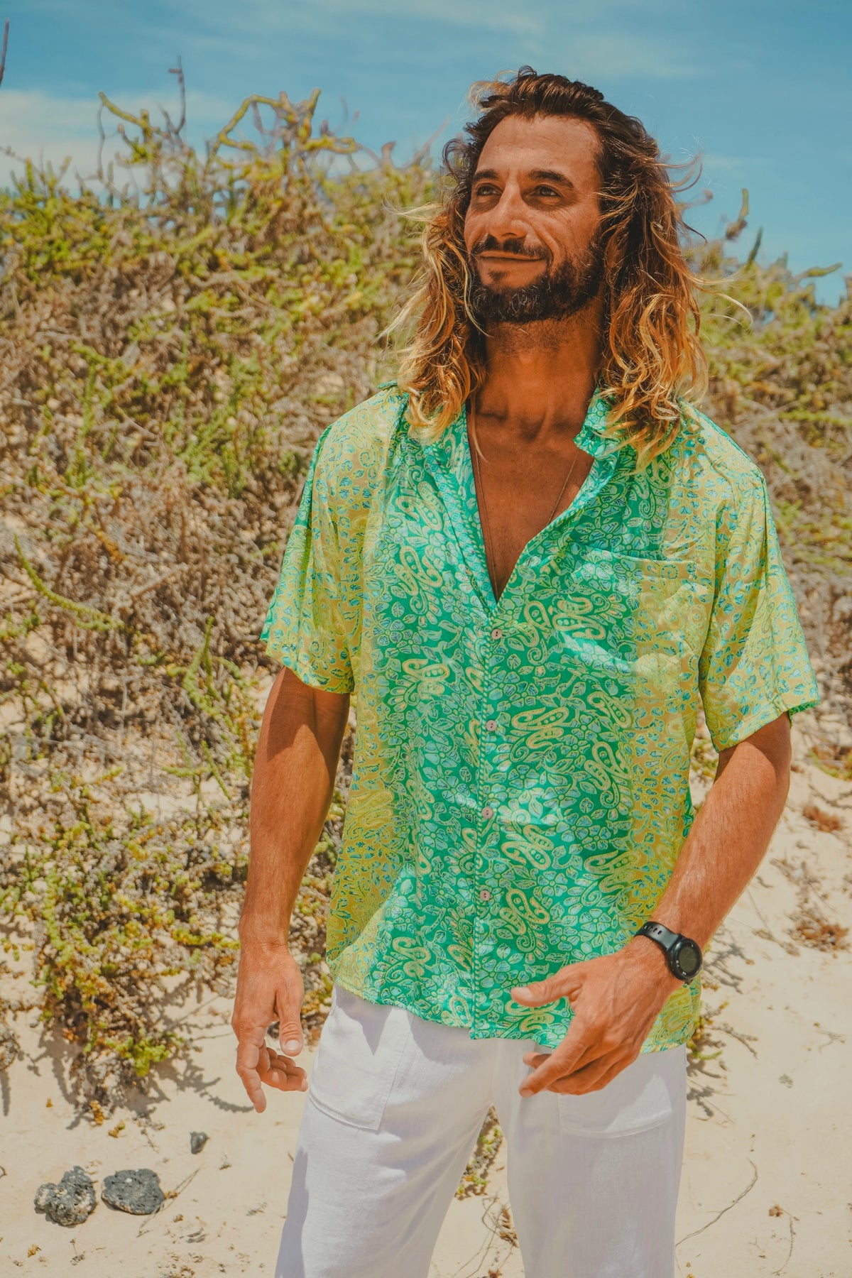 BOHO ÉPOCA FINAL – Men's Short-Sleeve Rayon Shirt (Boho Prints, S–3XL)
